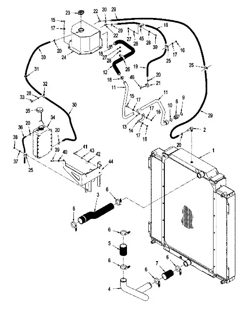 87434388 - Радиатор водяной охл. ДВС T905060/St. 485, 535